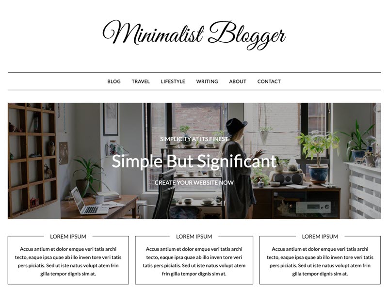 MinimalistBlogger WordPress theme