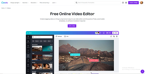 canva free online video editing software