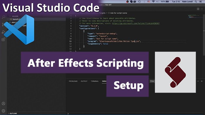 VS code after effects scripting setup