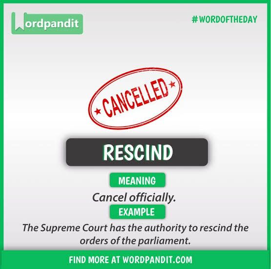 rescind