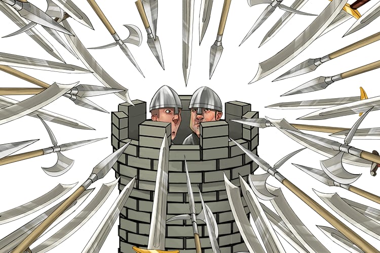 besieged
