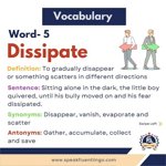 dissipate